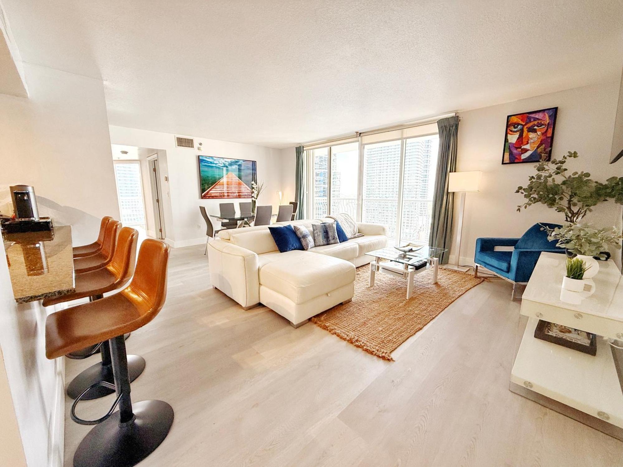 Upscale Brickell 3 Bedroom With Water Views And Free Parking Miami Eksteriør bilde